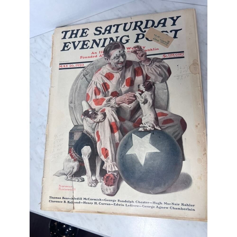 Authentic Issue The Saturday Evening Post Magazine May 26, 1923 ,Norman Rockwell